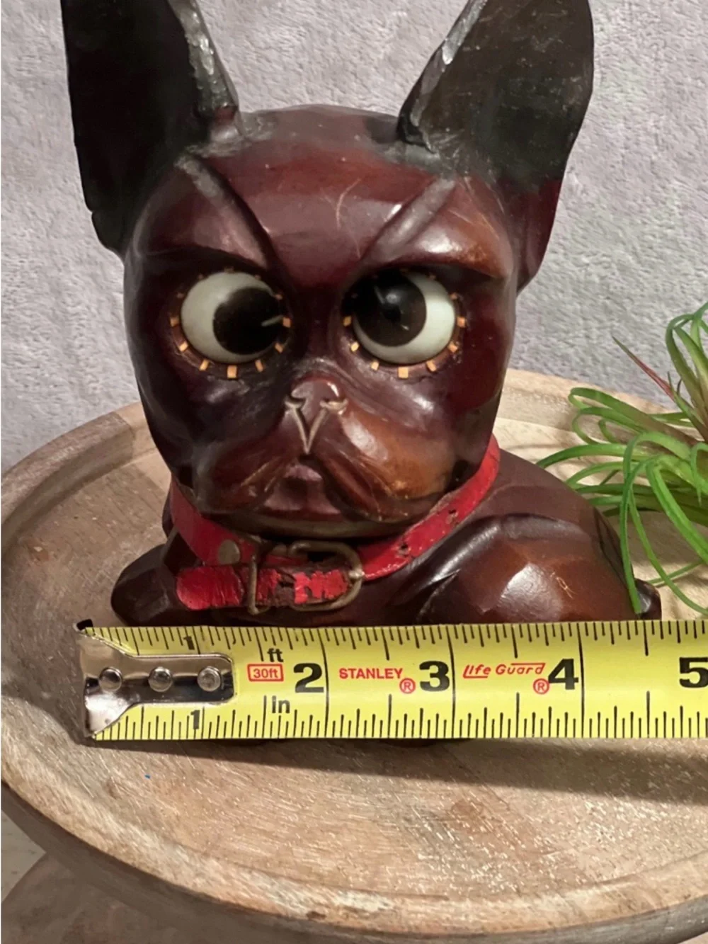 Antique Oswald German googly eye clock French bulldog - Picture 10 of 10